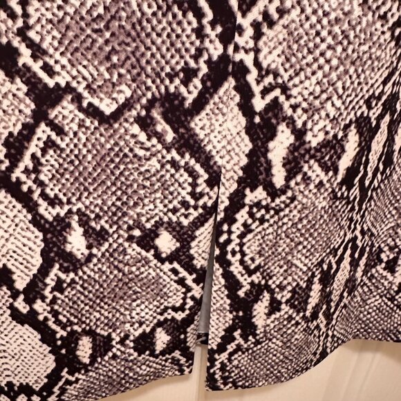 Black & White Snakeskin Print Skirt - L - Picture 4 of 5